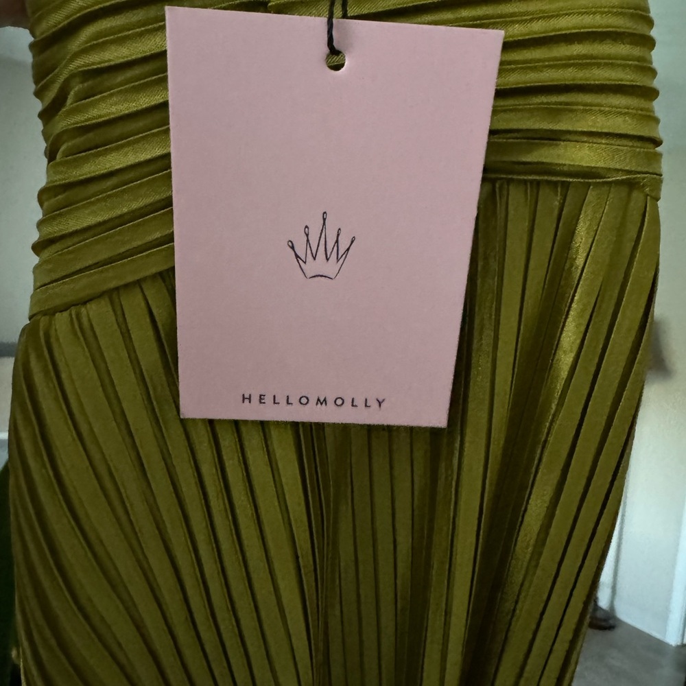 NWT Hello Molly Chase the Blues Midi Midi Dress (Green) - Picture 6 of 9